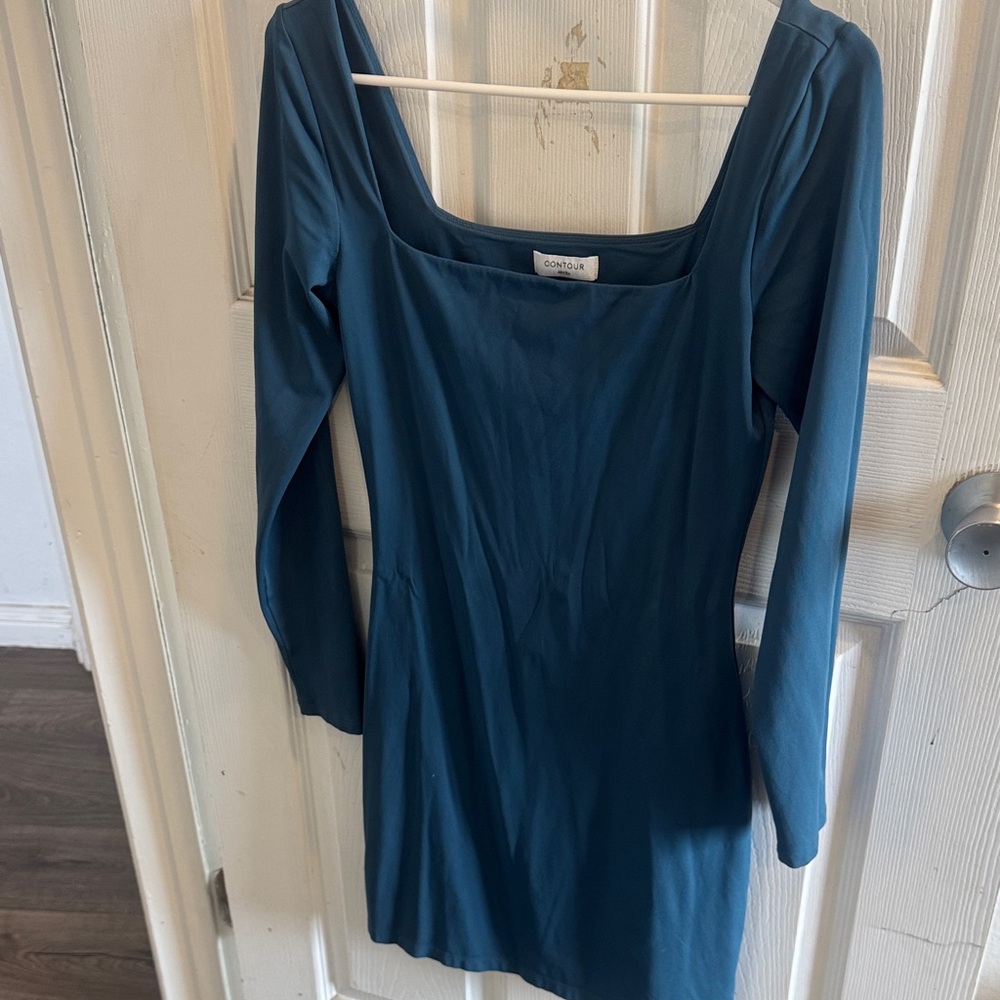 Aritzia Teal Long Sleeve Dress